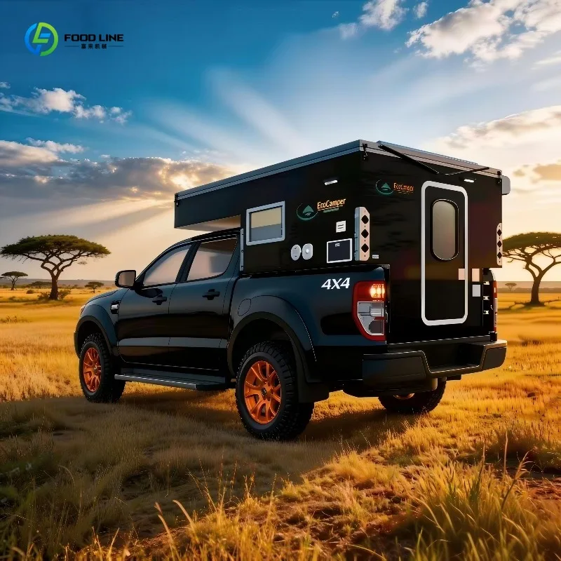 Customized Four-wheel Drive Expandable Camper, Durable Aluminum Hard Shell, Great for Outdoor Adventures and Caravan Trips