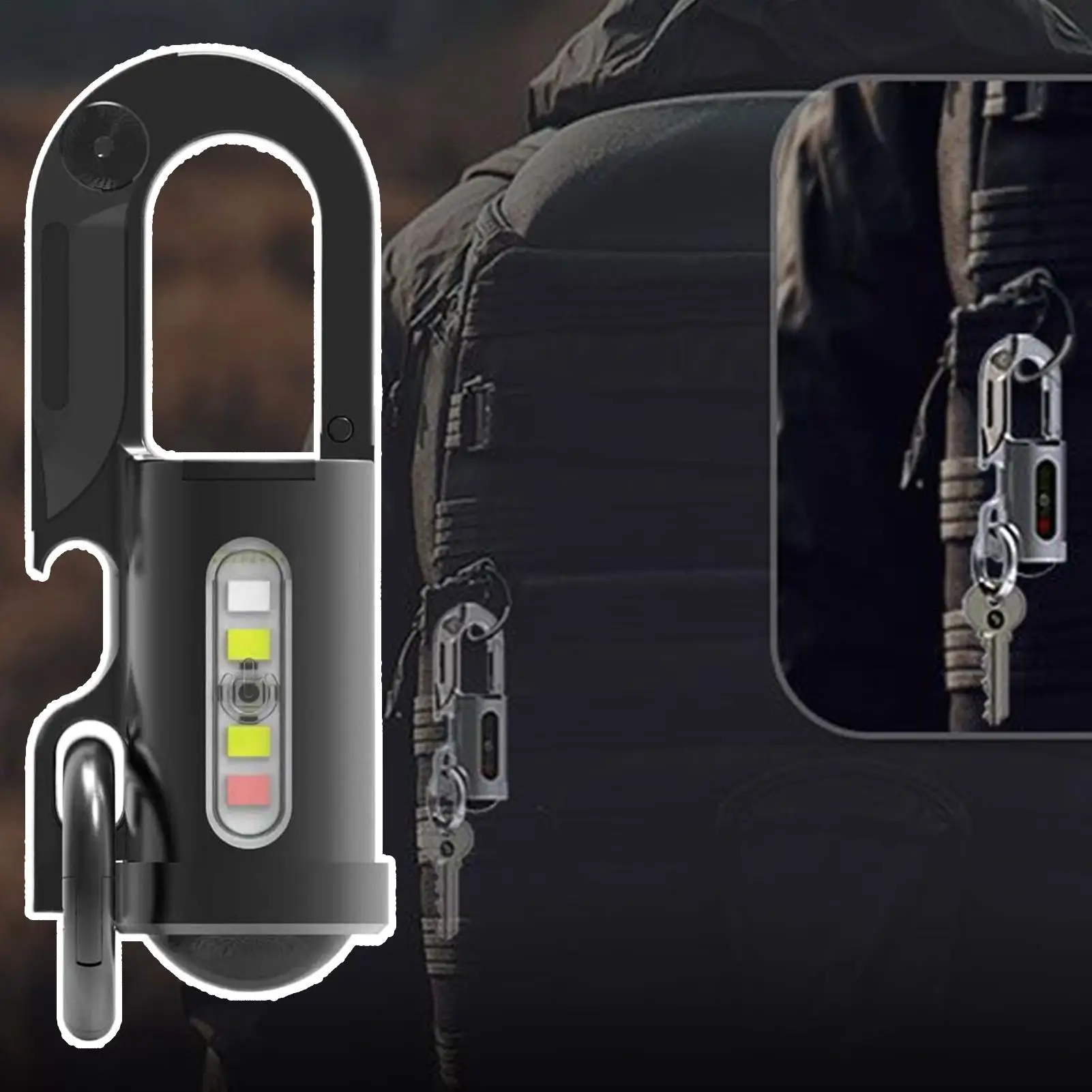 المفاتيح مصباح ليد جيب صغيرة خفيفة الوزن كيرينغ الشعلة البسيطة مشرق حلقة رئيسية Led الشعلة للمشي ليلا الصيد التخييم #2