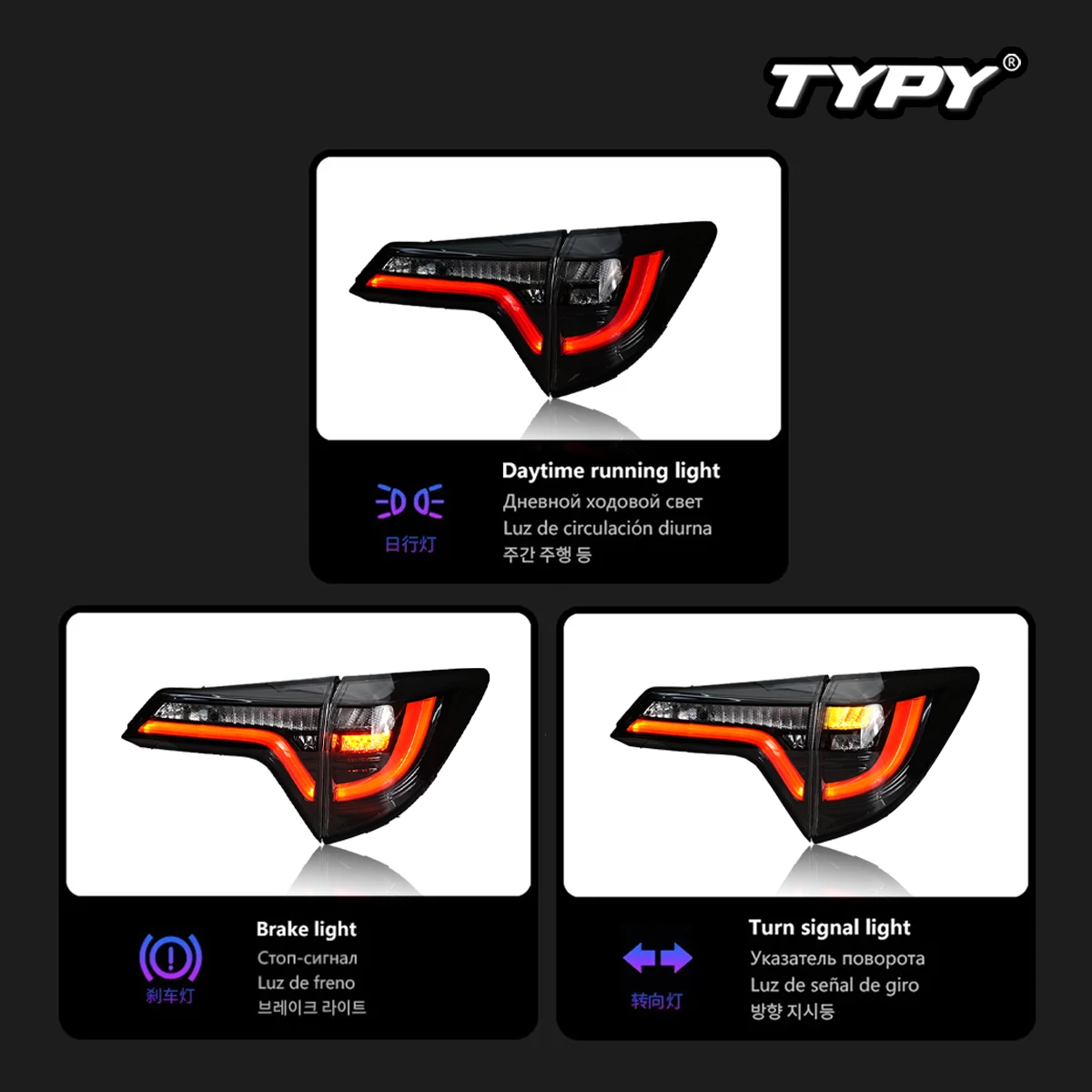 LED Rear Tail Lights For Honda HRV HR-V Vezel 2014-2019 Upgrade New Energy Edition Tail Lamps Car Accessories