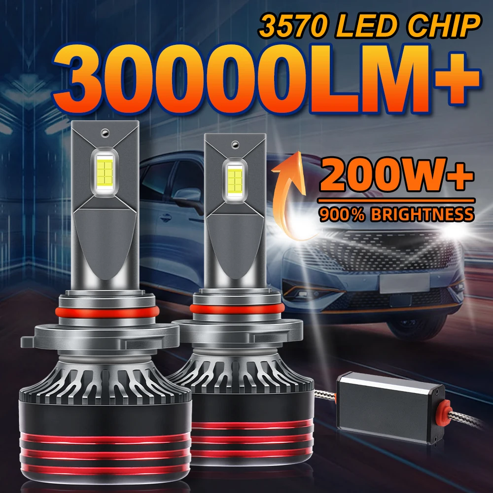 

200W LED Headlight Bulbs 30000LM Turbo Lamps 6000K White H1 H4 H7 H11 9005 HB3 9006 HB4 Canbus Car Lights 12V Plug And Play