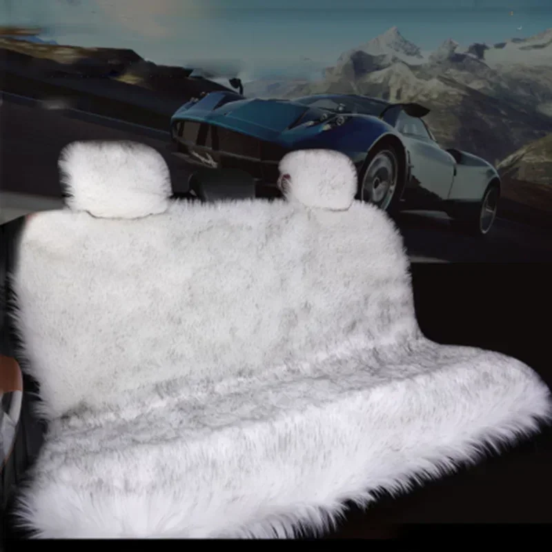 Car Seat Cushion Winter Plush Warm Car Seat Cushion Wool Velvet Full Cover Seat Cover Universal