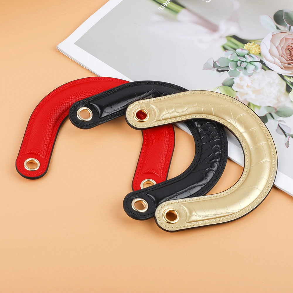 

1pc Detachable Leather U Shape Bag Handle Shoulder Strap Purse Handles for Women Handbag Clutch Bags DIY Replacement Accessories