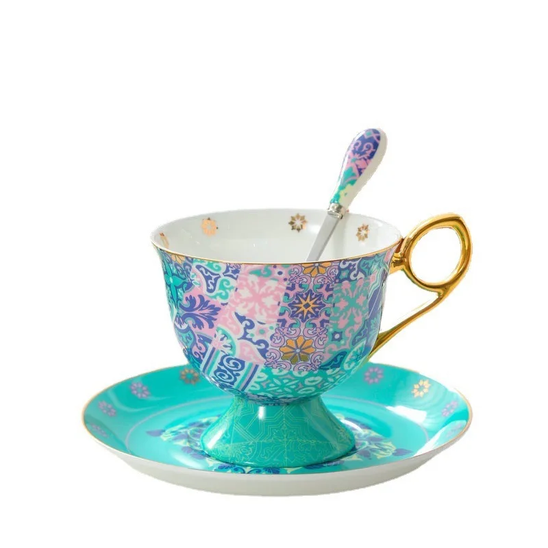 

British Australian T2 ceramic tea cup saucer bone china light luxury Moroccan coffee saucer