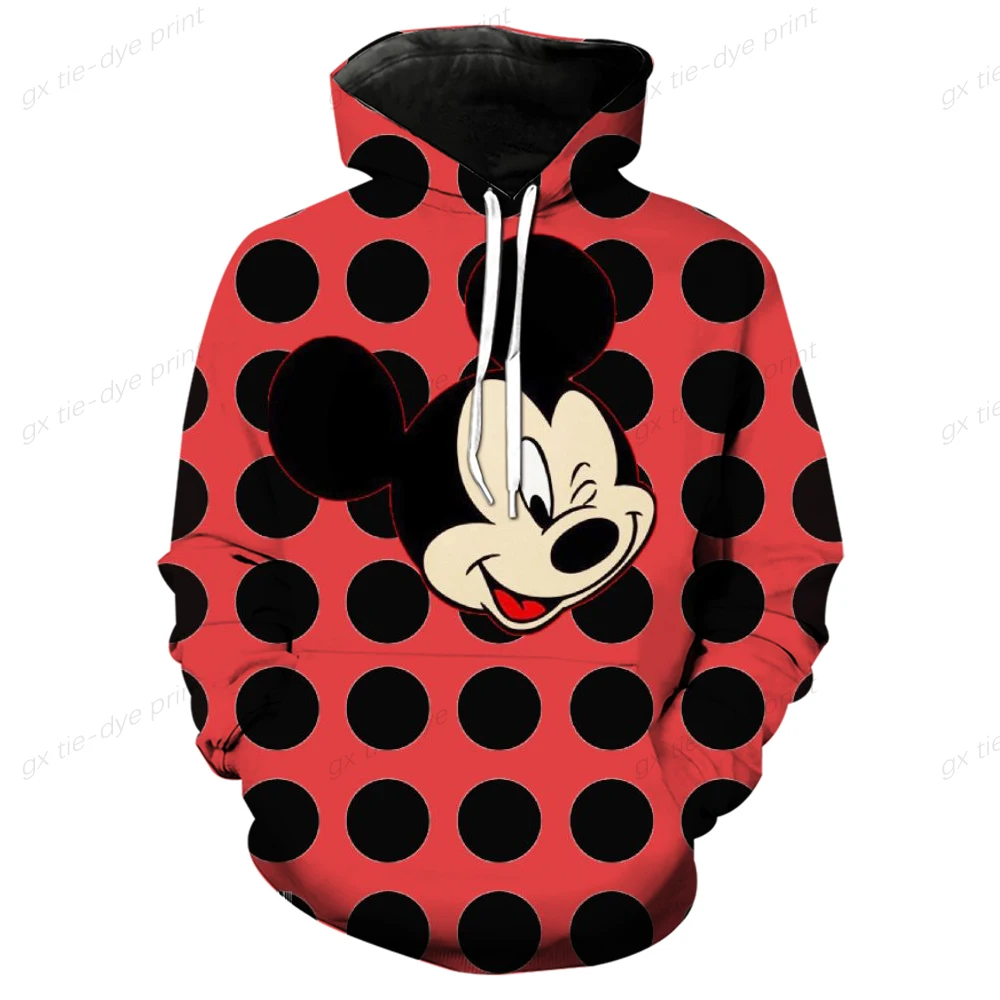 Autumn Mickey Mouse Printed Hoodie Women Fashion Korean Hooded Sweatshirts Woman Y2K Streetwear Loose Hoodies