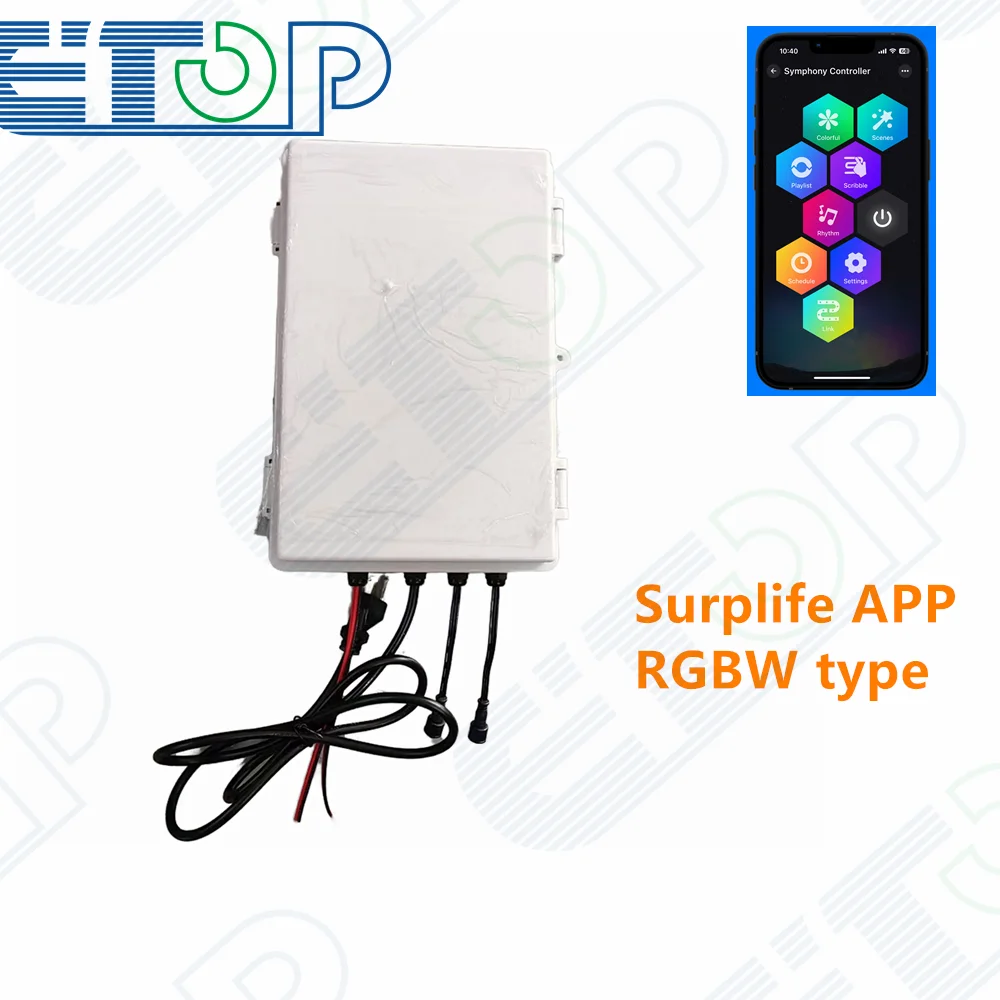 Anti-UV Waterproof Controller Box RGB RGBW  Wi-Fi Bluetooth APP Wireless Smartphone Surplife Wled APP Controller System