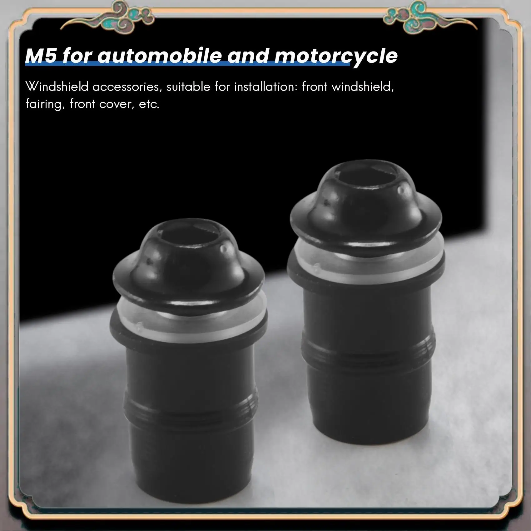 موثوقة-10 قطعة/المجموعة M5 البراغي دراجة نارية متري المطاط جيدا المكسرات الزجاج الأمامي هدية القلنسوة العالمي لملحقات الزجاج الأمامي #2