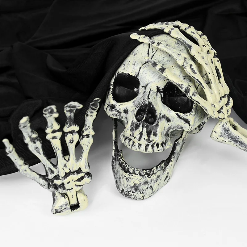 Halloweeen Skull Head Skeleton Human Skull Hand Decoration Happy Halloween Party Haunted House Horror Photo Props Decor Supplies