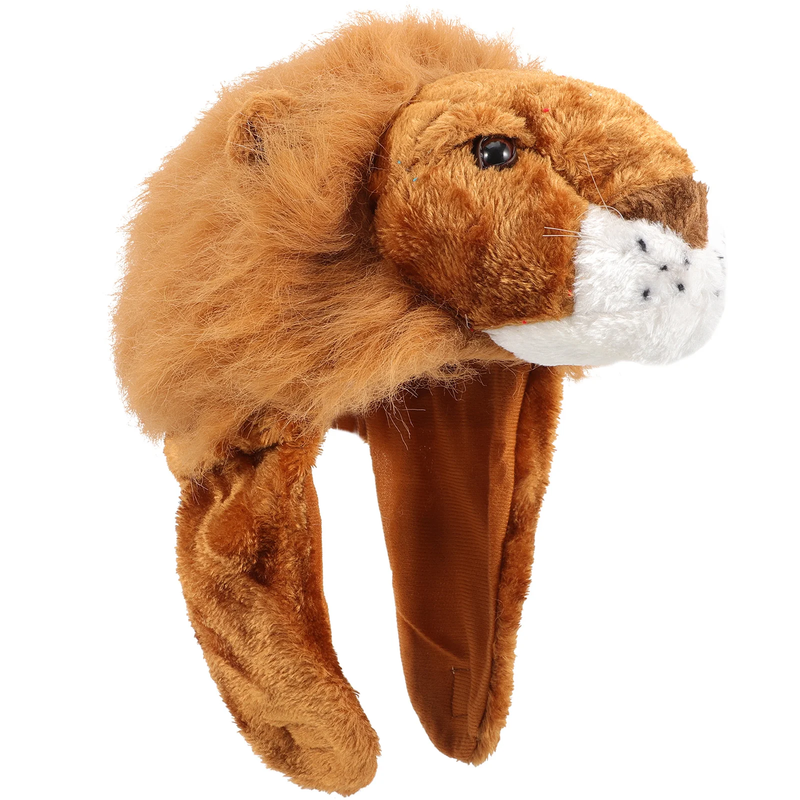 Plush Lion Shape Hat Party Selfie Hat Festival Headgear Photo Prop Party Supply