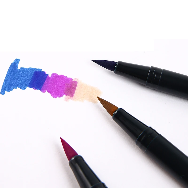 Tombow ABT 1pcs Dual Water Brush Pen & Fine Tip Pen Calligraphy Art Marker Pen for Journaling Card Making Art Supplies