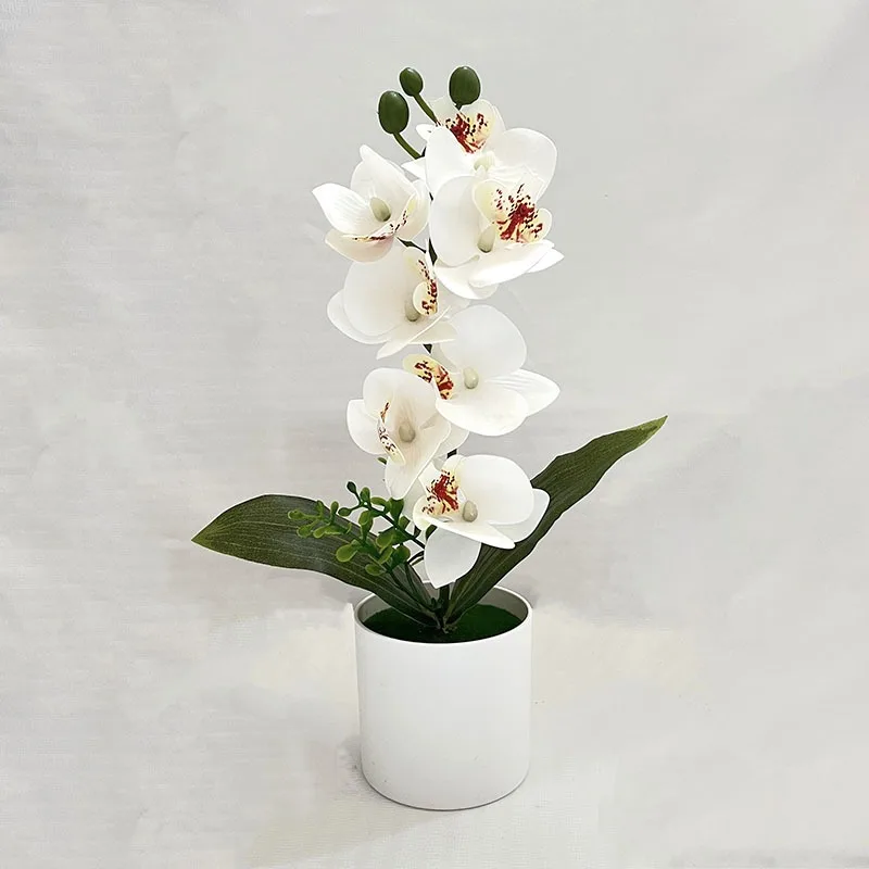 Simulierte Blume Schmetterling Orchidee Topfpflanze 7-Blume Neue Chinesische Dekoration Orchidee Hochzeit Gefälschte Blume Set Dekoration – Detail 9