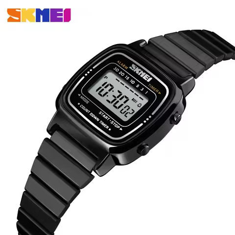 SKMEI Small Dial Digital Watch Fashion Sports Watch For Women Top Brands Luxury 3Bar Waterproof Ladies Watches Relogio Feminino