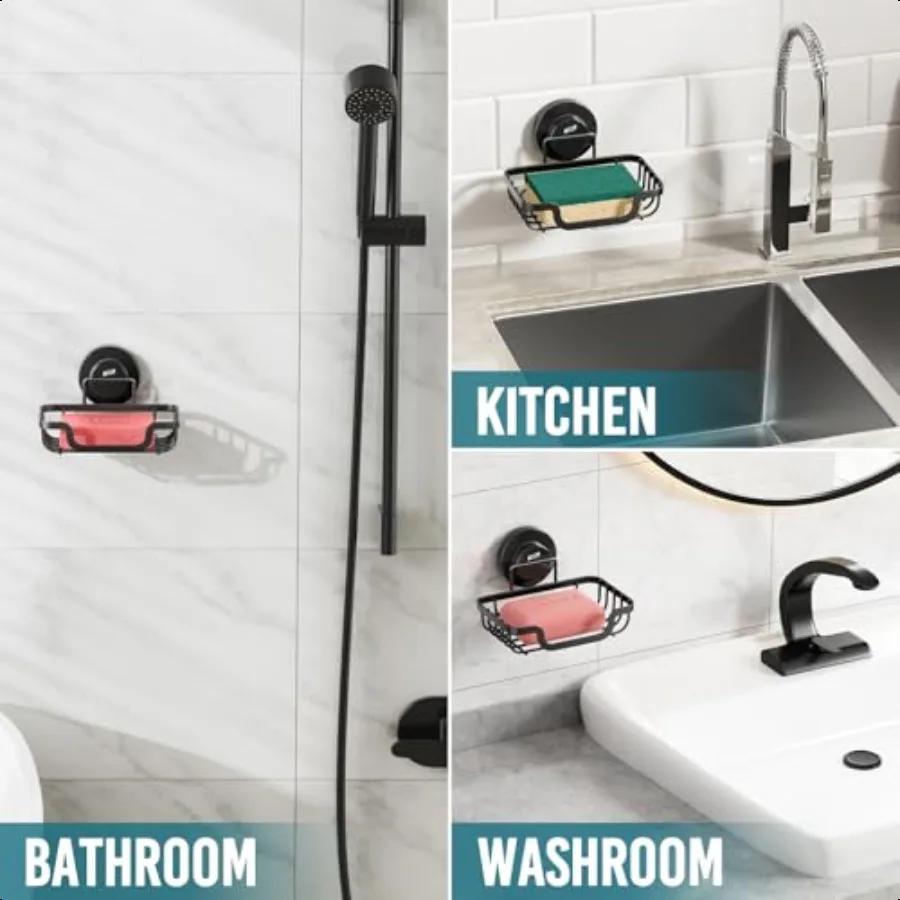 TAILI حامل الصابون بار طبق شفط كأس بار الشامبو رف للاستحمام جدار استنزاف صابون التوقف صينية للحمام الفولاذ المقاوم للصدأ