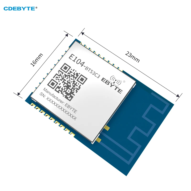 Modulo wireless Bluetooth BT5.2 CDEBYTE E104-BT53C3 Livello per auto Alta temperatura Basso consumo energetico Integrazione master-slave