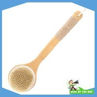 24-Hour Delivery Dry Skin Body Brush Bath Exfoliating Brush Natural Bristles Back Scrubber With Long Wooden Handle For Shower, R