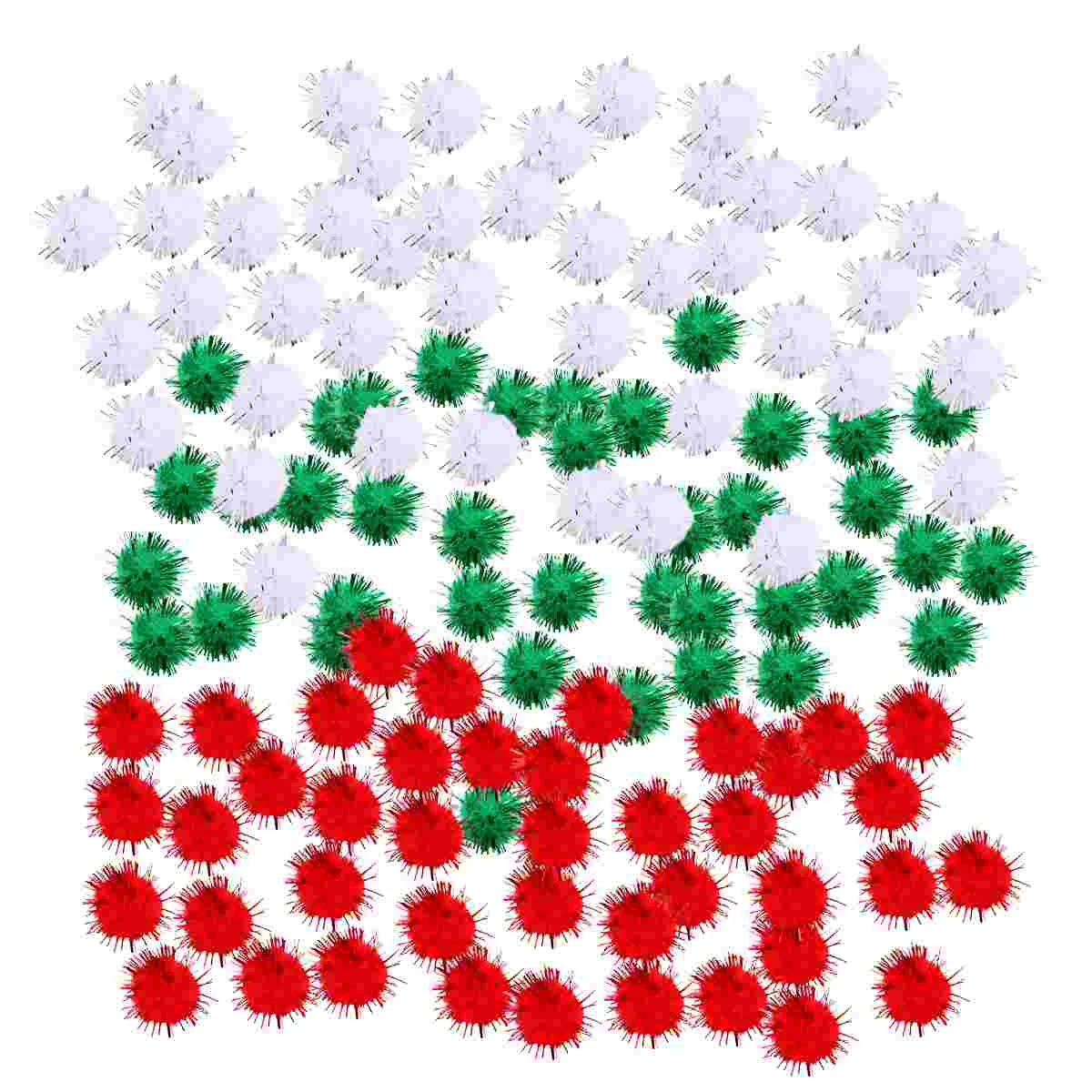 300 Pcs DIY Pompoms Glitter Pom Poms Christmas Pom Poms Children Pompoms pompoms for crafts pom poms craft