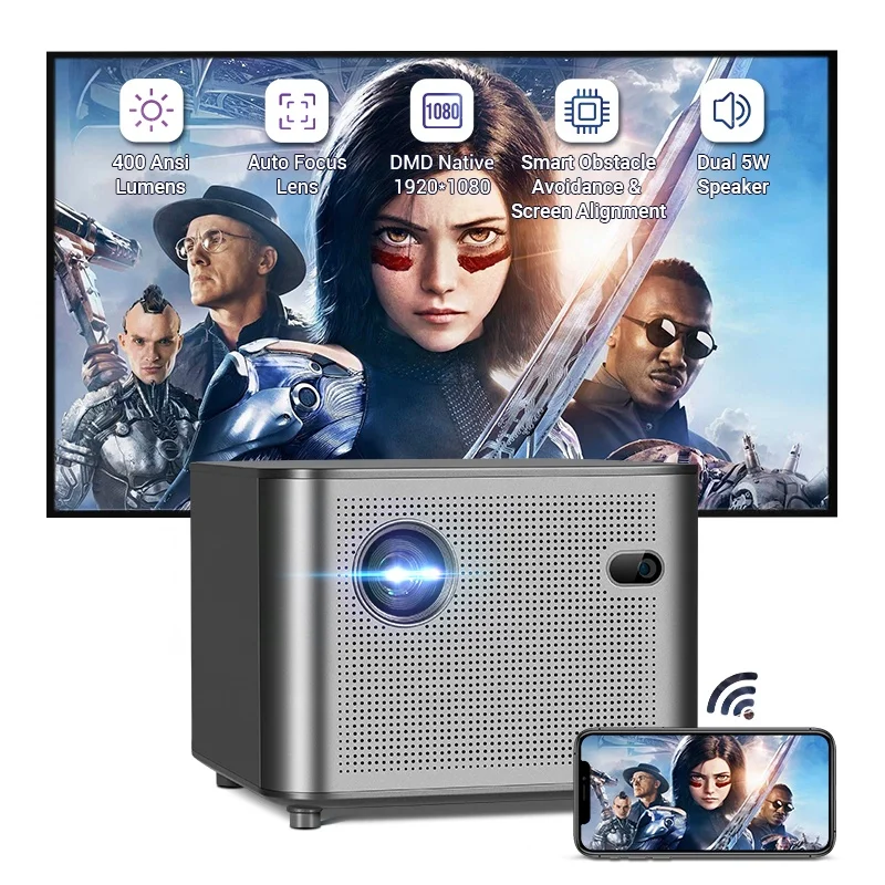 Hotack Hot Sale D052 Smart WiFI Android Video Game Projectors Full HD 1080P Home Theater Projector Portable Mini Proyector 4k