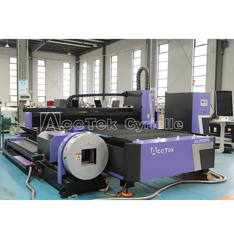 Hot Sale CNC Dual-use Sheet And Tube Pipe Tube 1500W 4000W 6000W Laser Cutter For Metal Fiber Laser Cutting Machine