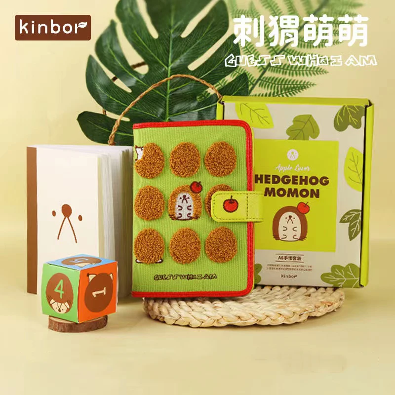 Kinbor Hedgehog Cute A6 Notebooks And Journals High Value Agenda DIARI PLANNER 365 Daily Plan kawaii Stationery Блокнот Gift Set