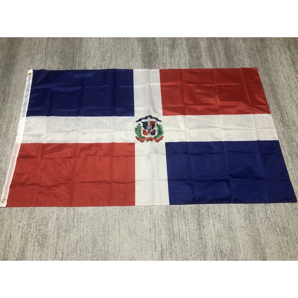 Flaga Dominiki 90X150CM wysokiej jakości poliester wiszący baner narodowy Republiki Dominikany na zewnątrz dekoracja wnętrz