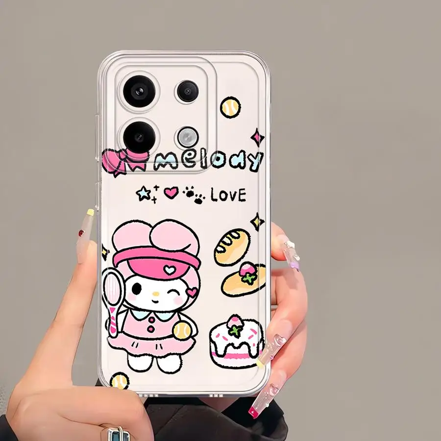 Funda de teléfono suave para Xiaomi Poco X3 NFC X3 Pro lindo Sanrio Kuromi