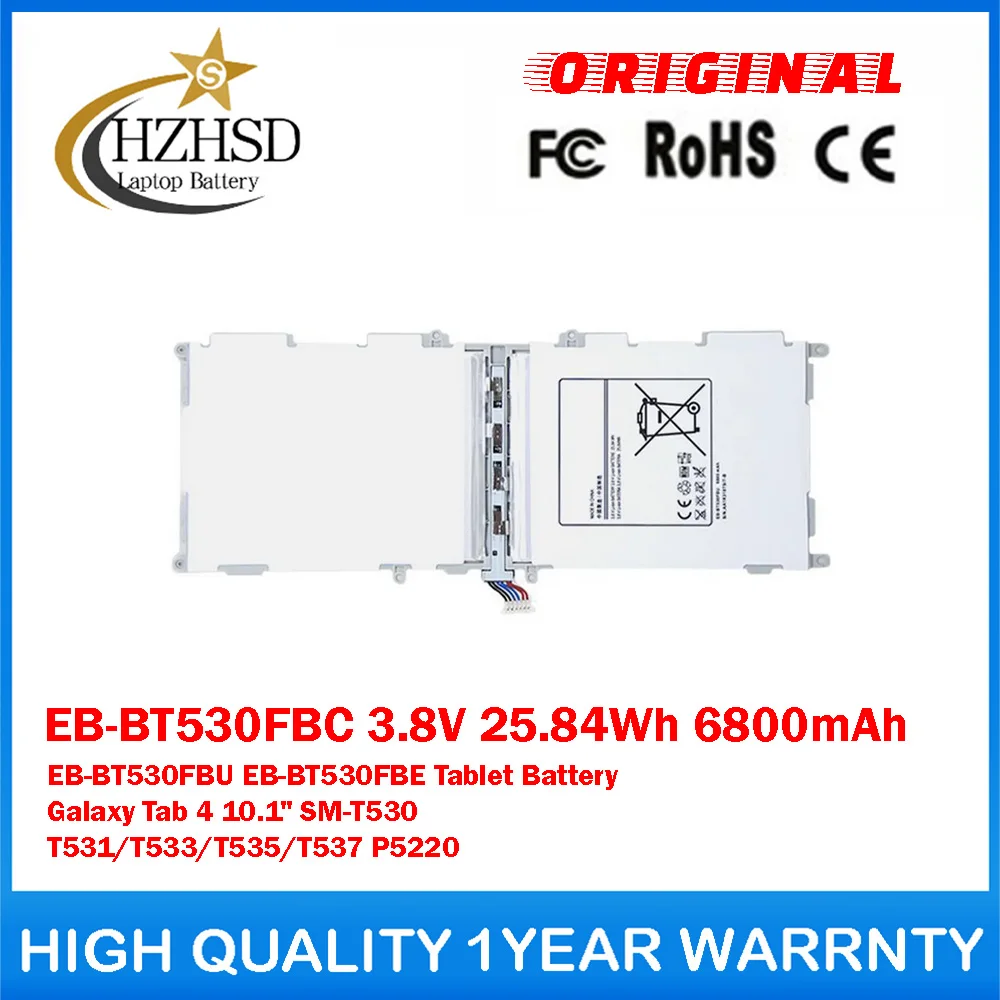 EB-BT530FBC 3.8V 25.84Wh 6800mAh EB-BT530FBU EB-BT530FBE Genuine Original Tablet Battery For Samsung Galaxy Tab 4 10.1 SM-T530