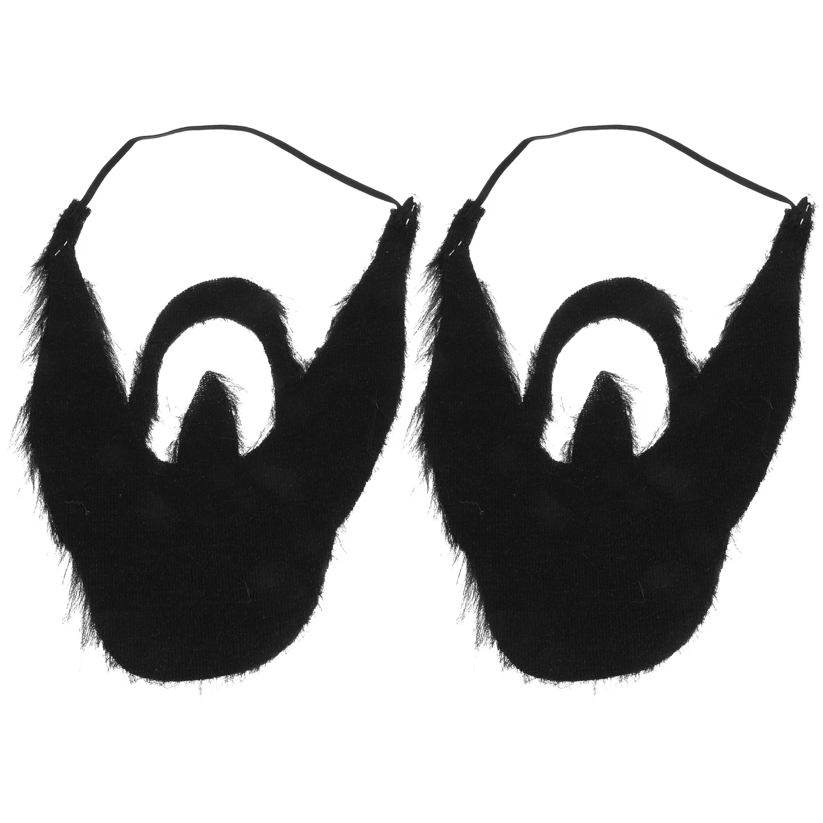 2Pcs False Mustache Whisker Skin Friendly Easy Wear Comfortable for Festival Birthday Christmas Play Photo Prop