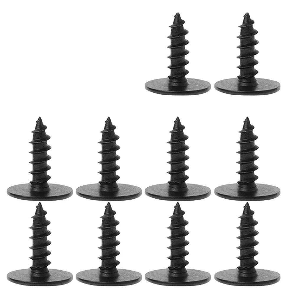 10Pcss for A4 A3 A5 A6 A7 A8 Q5 for Golf steel with black Phillips Truss Head Cross Recessed Mushroom Head Self Tapping Screws