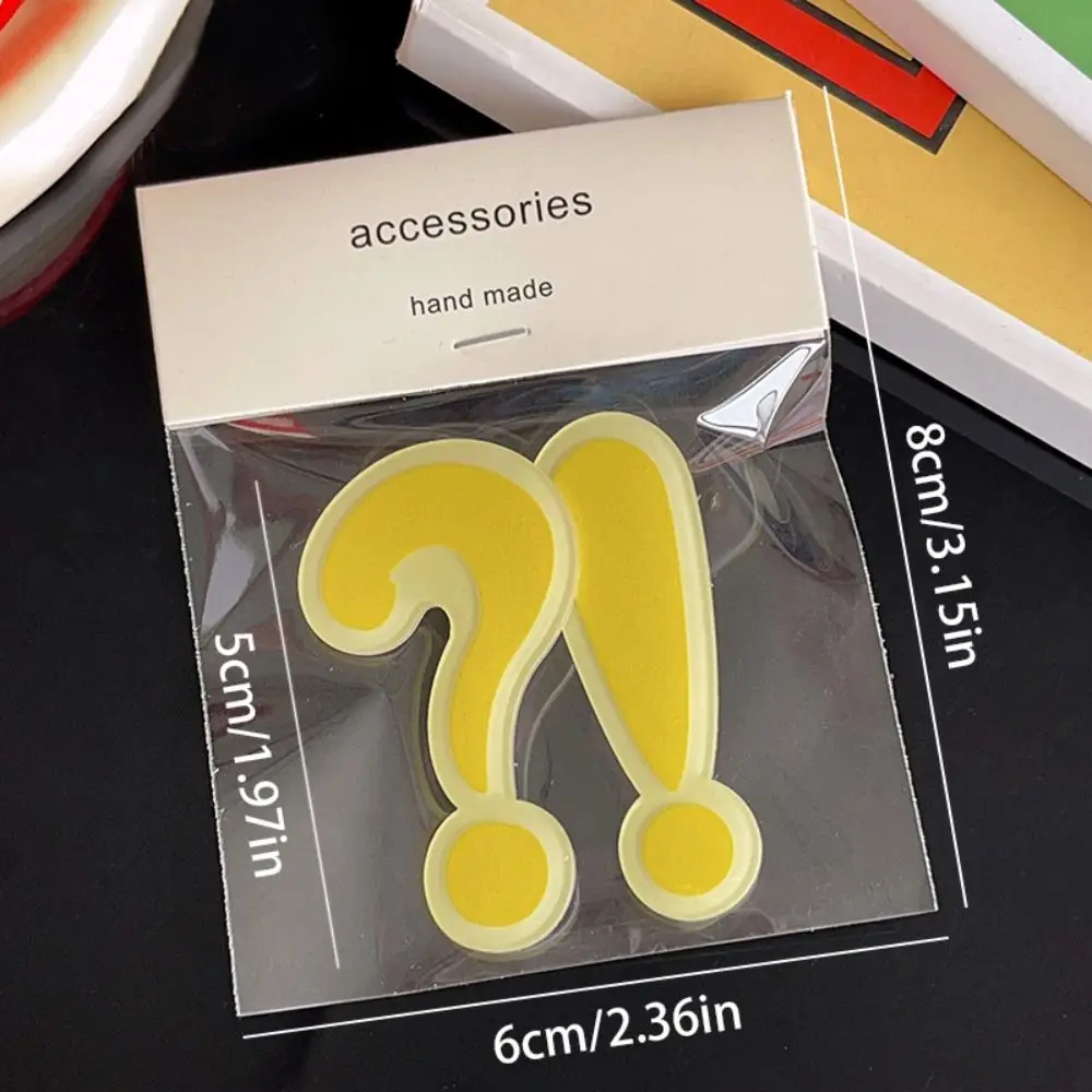 Fashion Funny Question Mark Hair Clip Creative Hairpin Exclamation Mark Barrettes Sweet Acrylic Hair Styling Accessory