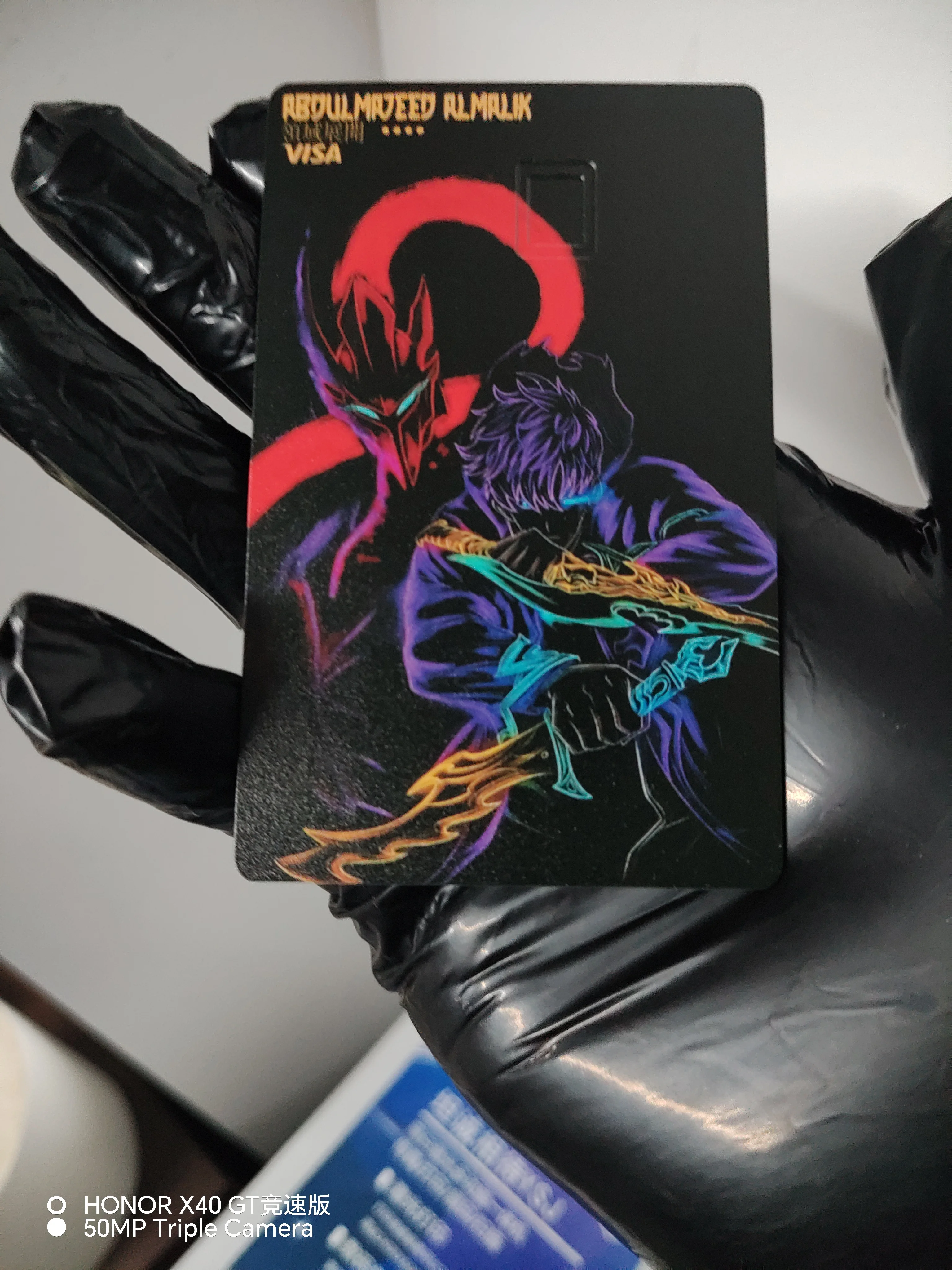 1 قطعة النقش بالليزر مخصص 4442 4428 فتحة رقاقة بطاقة الأعمال المعدنية ، بطاقة الائتمان المعدنية مع الشريط والتوقيع