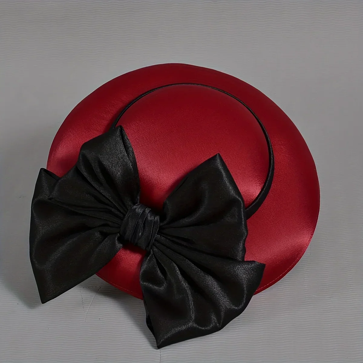 Elegant French Style Fascinator Hats for Women Vintage Dome Top Hats with Satin Bow Perfect for Weddings Birthday Parties Events