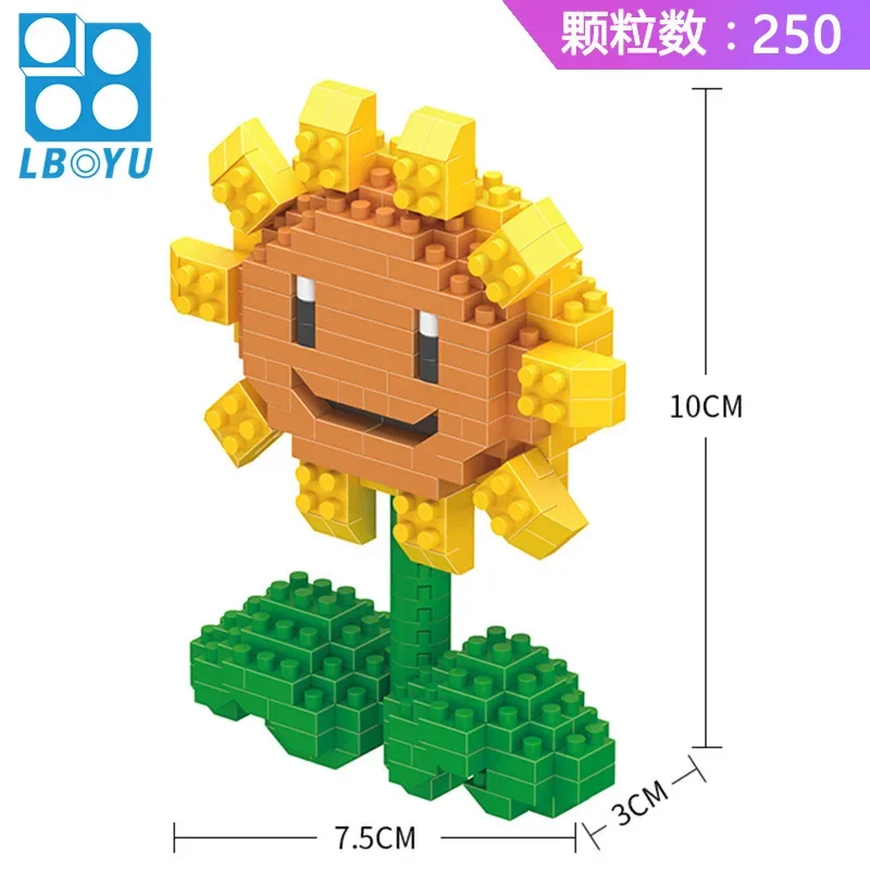 Plants vs Zombies 2 Video Game Character building block Toys PVZ Plants Peashooter SunFlower Anime Kid Gift Setbuilding block