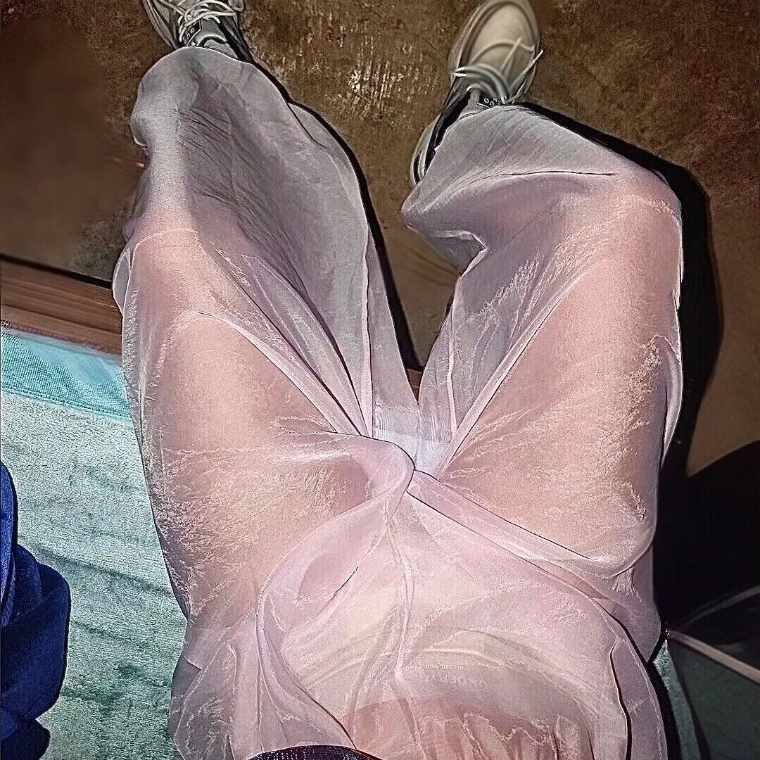 

Unisex Glossy mesh gauze pajamas pants Summer plus size sleeping bottoms lantern trousers