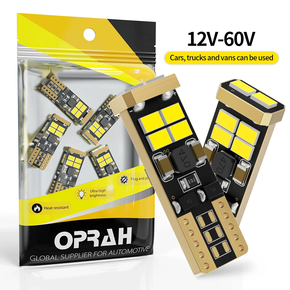 

2x W5W T10 LED CANBUS No Error 3020 SMD Replace For Car Parking Position Lights Interior Map Dome Reading License Plate Lamp 12V