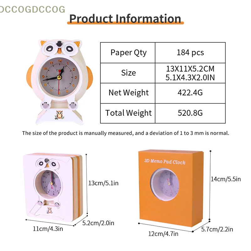 

Desk Calendar And Clock Christmas Gift Carved Paper 3D Art Memo Pad with LED Illuminated Timepiece 2026