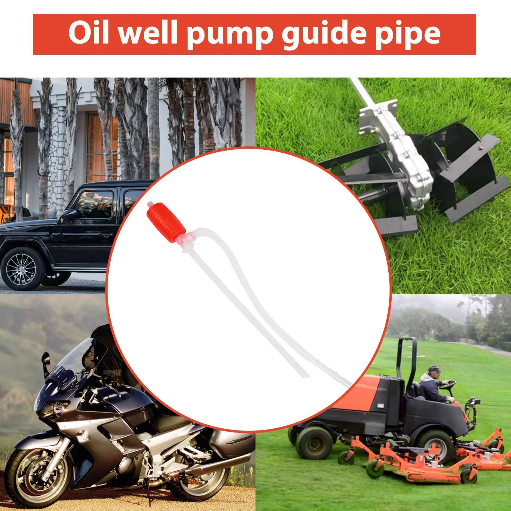 Manual Hand Siphon Syphon Oil Water Petrol crude oil engine Fuel Liquid Transfer Pump Pipe