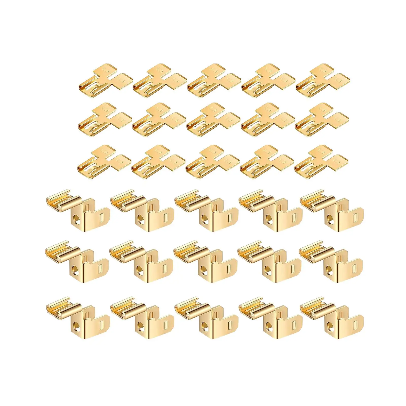 30Pcs Piggyback Spade Connectors Equipment Spade Terminals Adapters for Home Professional Electrician Shop Repairing Automotive