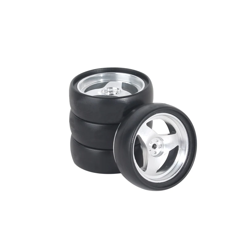 4PCS LDRC LD1801 LD1802 LD1803 LD1804 1/18 RC 자동차 업그레이드 부품 드리프트 타이어 금속 휠 림/레이싱 타이어 차량 모델