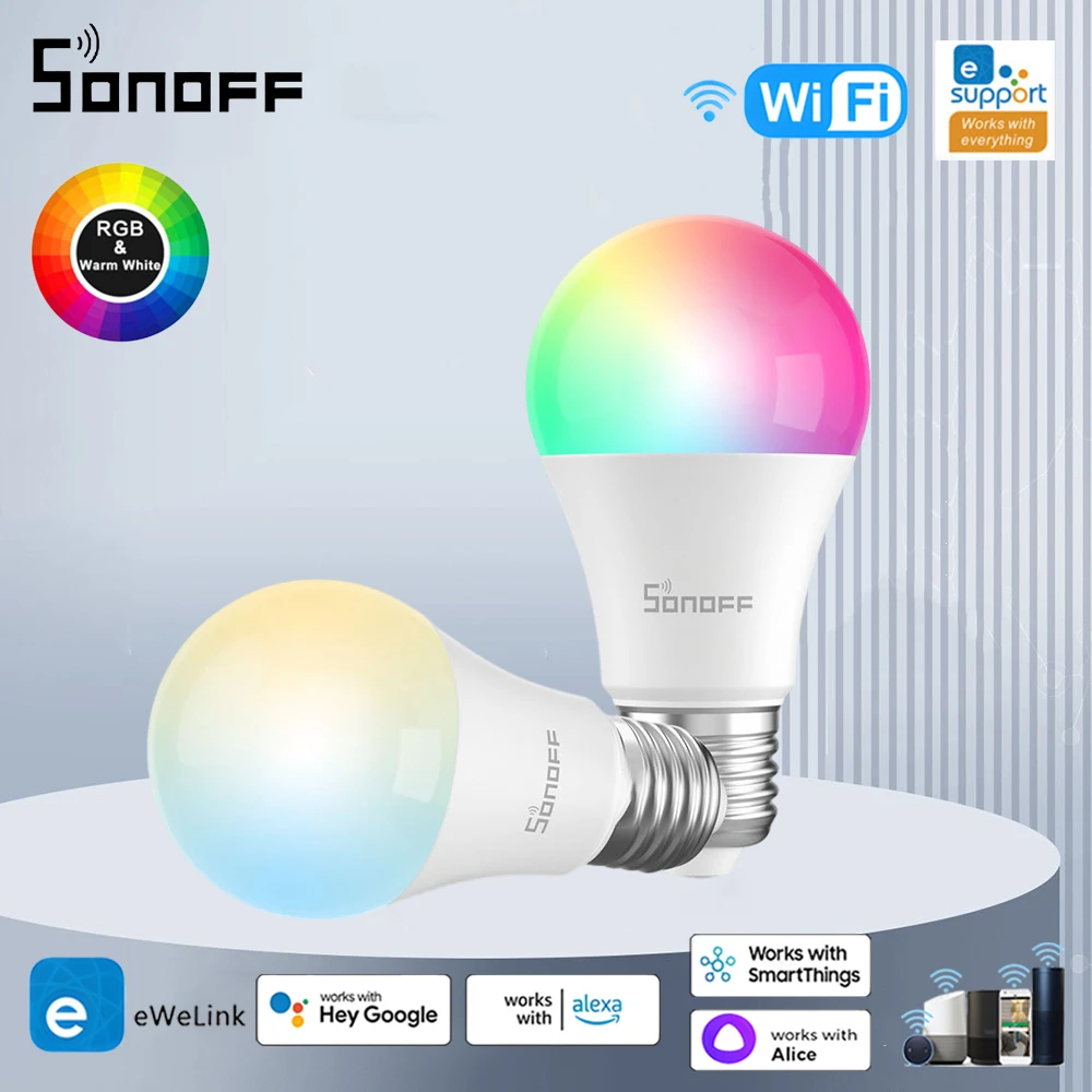 SONOFF B05-BL-A60/A19 Led Bulb Dimmer Wifi Smart Light Bulbs 220V-240V Remote Control Light Bulb Works With Alexa Google Home