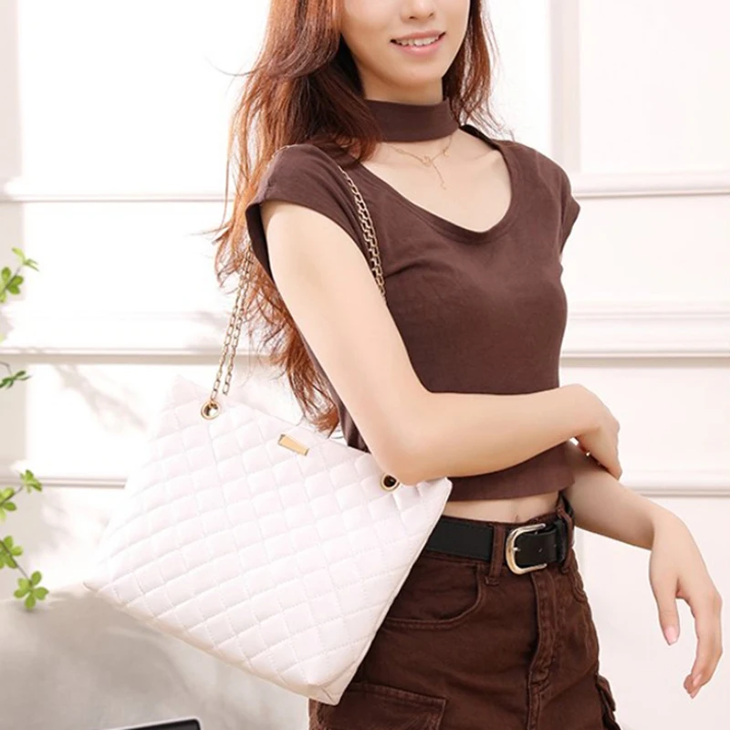 

Classic Diamond Grid Handbag For Women PU Leather Shoulder Bag Personalized Large Capacity Underarm Shoulder Bag