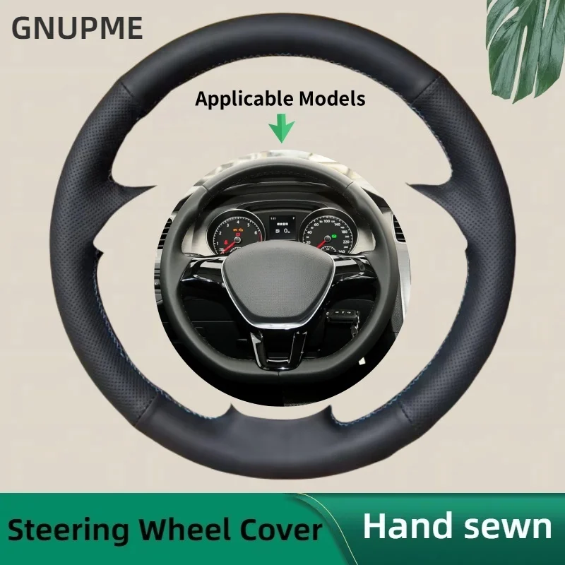 

Custom Car Steering Wheel Cover Microfiber Leather For Volkswagen VW Golf 7 Mk7 Touran Up New Polo Jetta Car Steering Wrap