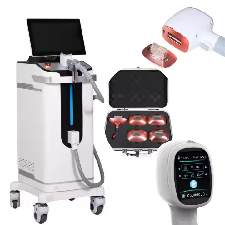 510K Keylaser 808nm Hair Removal 4 Waves 755 1064nm 808nm 940nm Diode Laser Depilation Device Android 15.6 Inch Screen