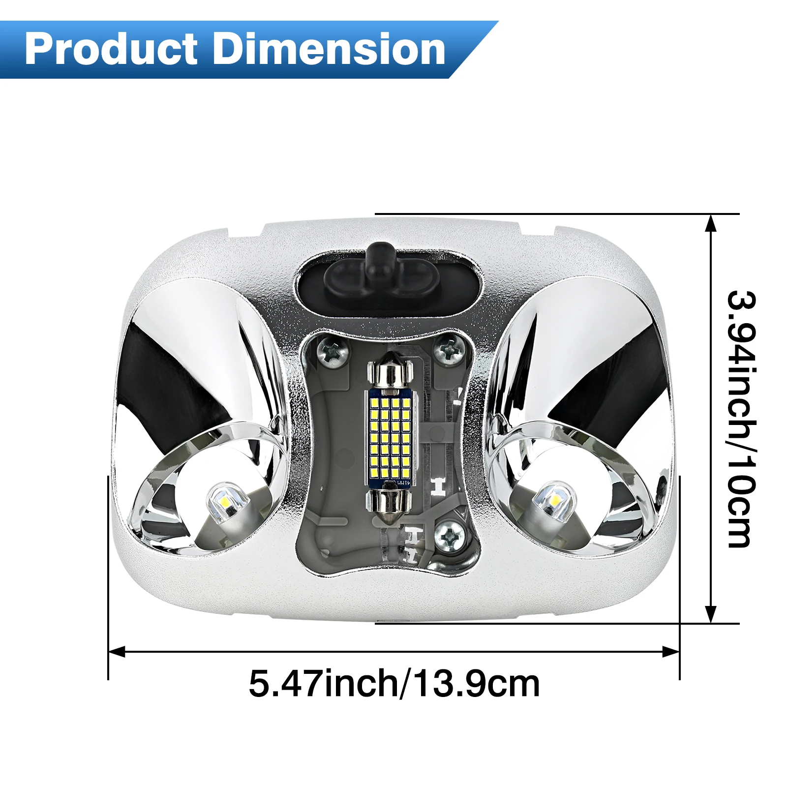 For Ford Ranger XL XLT STX Splash 1993-2004 LED Cab Map Lamp Assembly Without Cover F37Z13776B F37Z-13776-B view 6