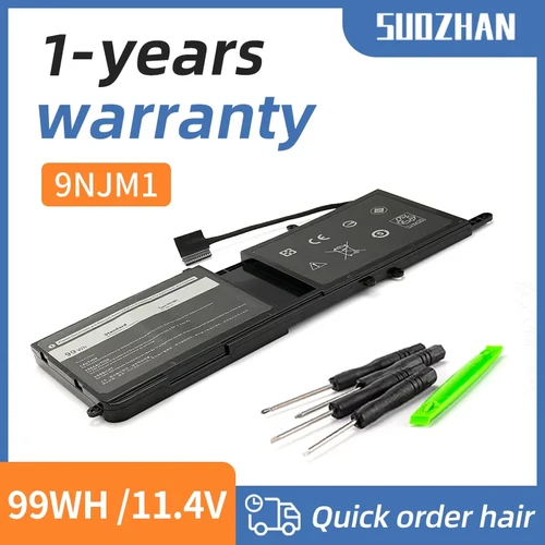 SUOZHAN-batería portátil para DELL Alienware 15 R3 R4 17 R4 R5, série P31E P69F 44T2R HF250 MG2YH, 9NJM1, 8684mAh, 11,4 V, 99Wh