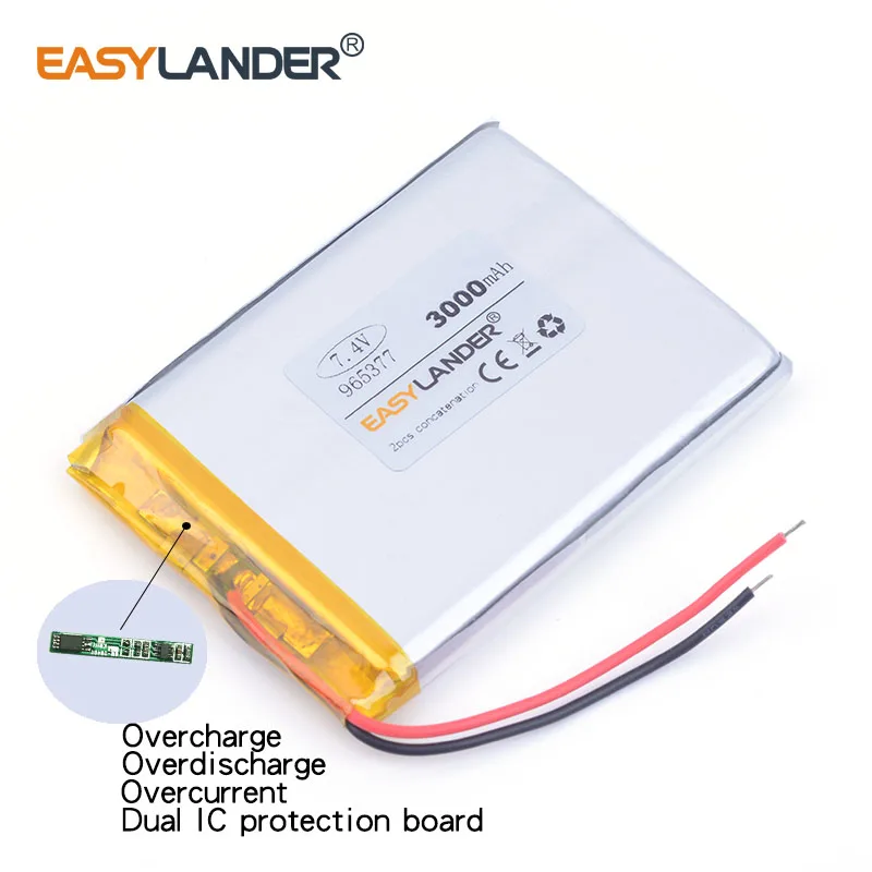 3,7 В 3000 мАч 965377   Литий-ионная литий-полимерная аккумуляторная батарея для планшетных ПК, сотового телефона, электронной книги POWER BANK