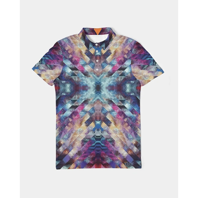 Men's 3D Print Polo Shirts Casual Loose Sport Tops