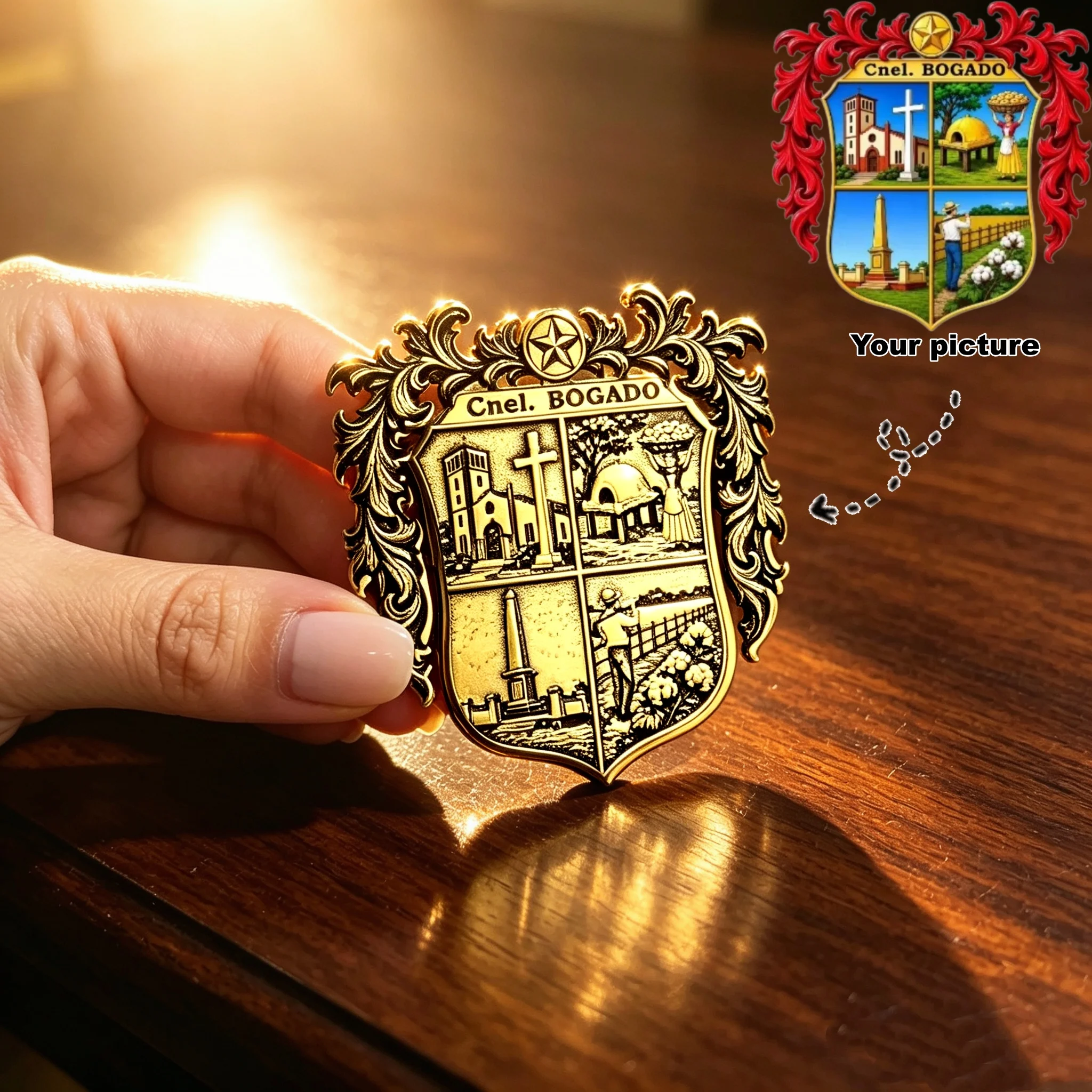 Vintage Fashion Club Photos - Custom Photo Brooch Vintage Personalized City