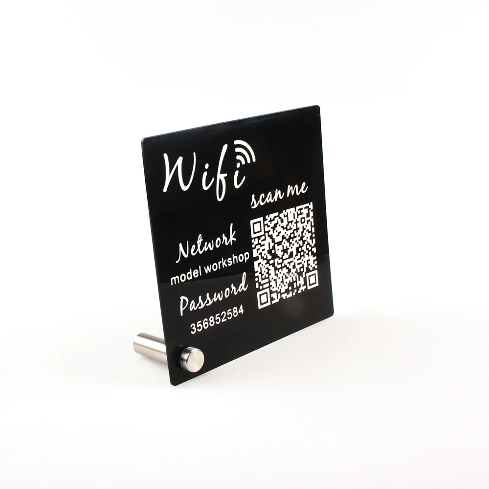 Modern Acrylic Wi-Fi Access Sign 5