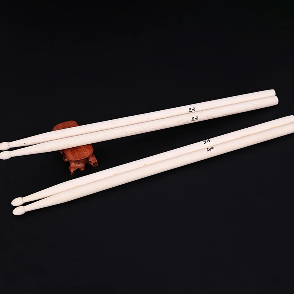 

2Pairs 5a Performance Drumsticks Maple Wood Lightweight Flexible Design Comfortable Grip for Kids Professionals