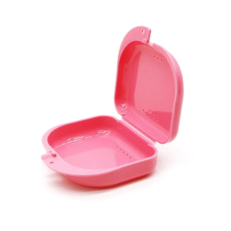 Hot Sale Tooth Retainer Small Hole Tooth Box Braces Container Mouthguard Guard Denture Storage Case Clean Organizer Case