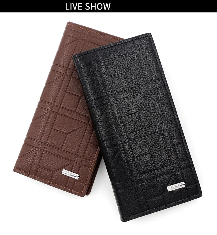 

Wallet men's long suit bag men's three in one card holder wallet fashionable change certificate bag